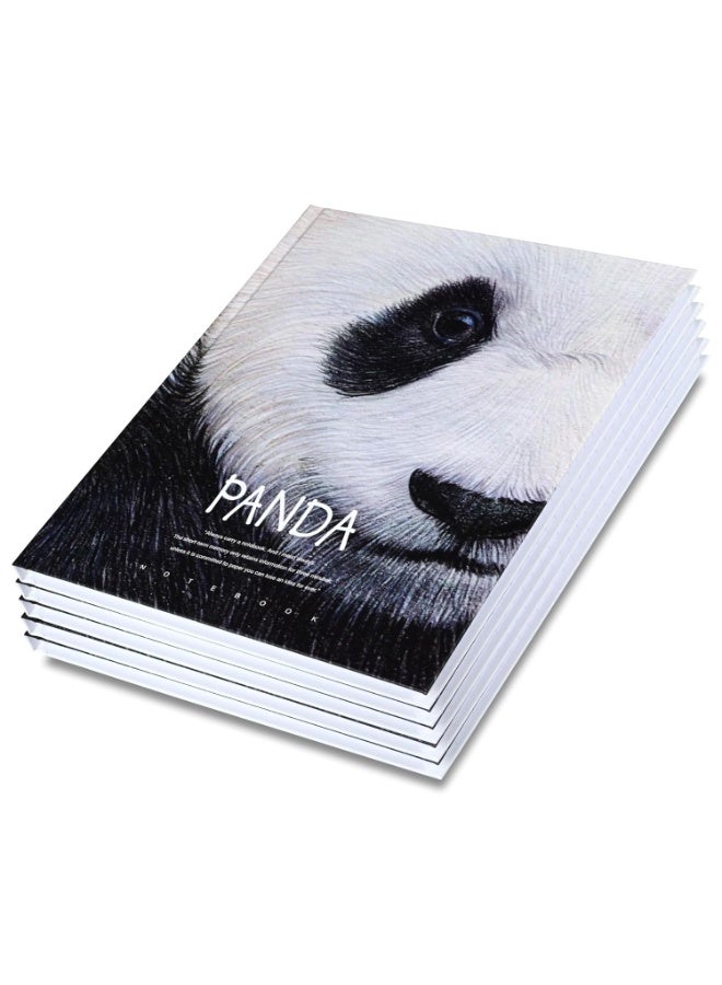 FIS® Hard Cover Notebook, Size 10"X8" Inches(254x203.2mm), 96 Sheets, 192 Pages, Single Line Ruling, White Paper, Packet of 5 Pieces, Panda Cover Design 4-FSNBHC1896-PAN4 - Image 1